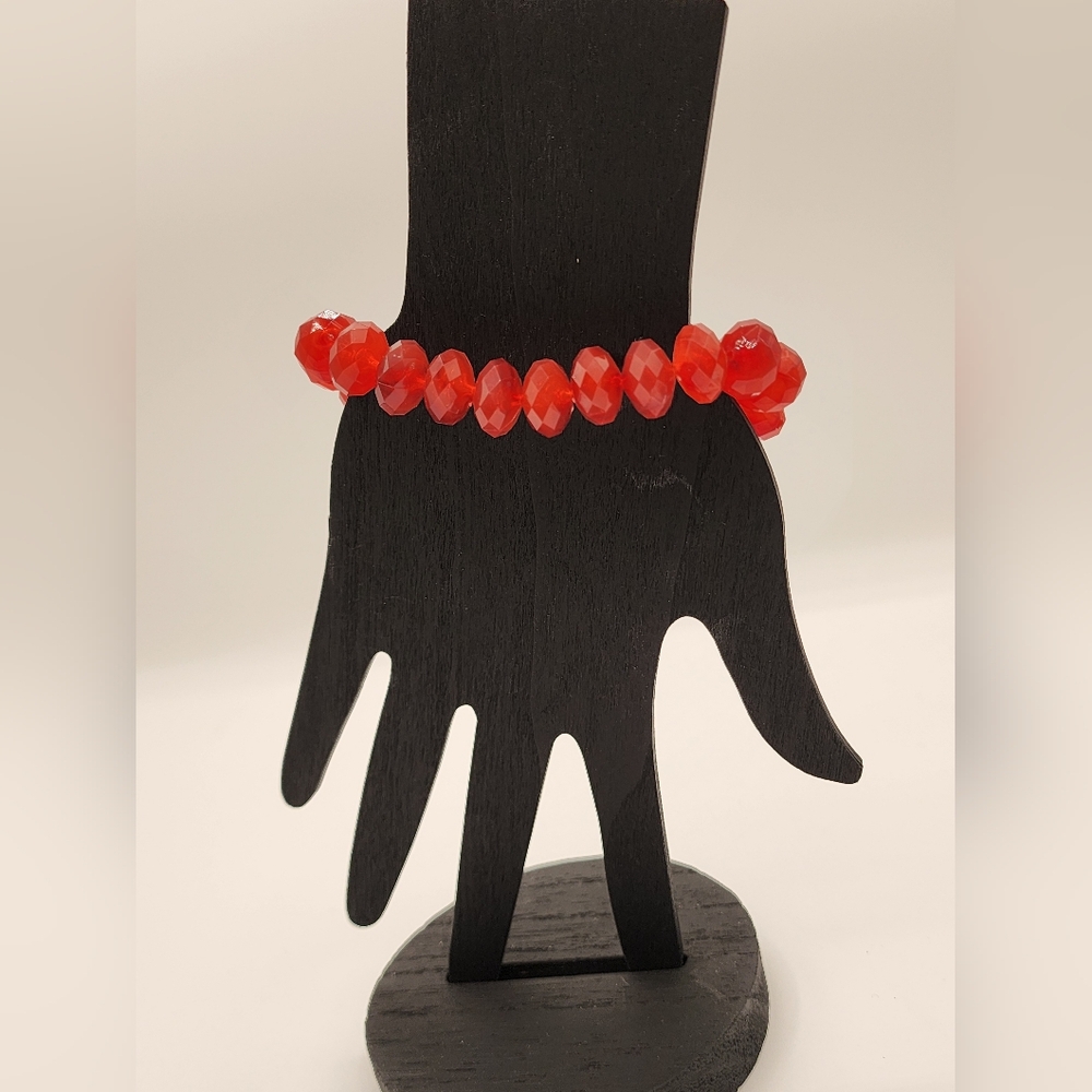 Orange Beaded Bracelet